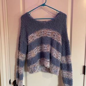It’s Our Time Fuzzy Blue Sweater
